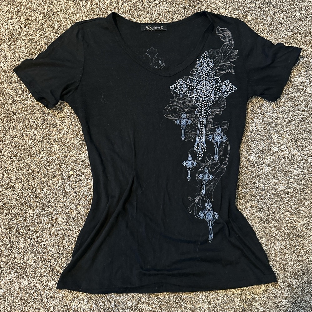 Womens Y2k gothic graphic tee
